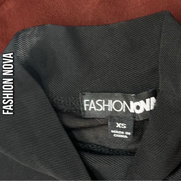 Preowned Fashion Nova Shamiyah Mesh Top – Black (XS) - Picture 4 of 8